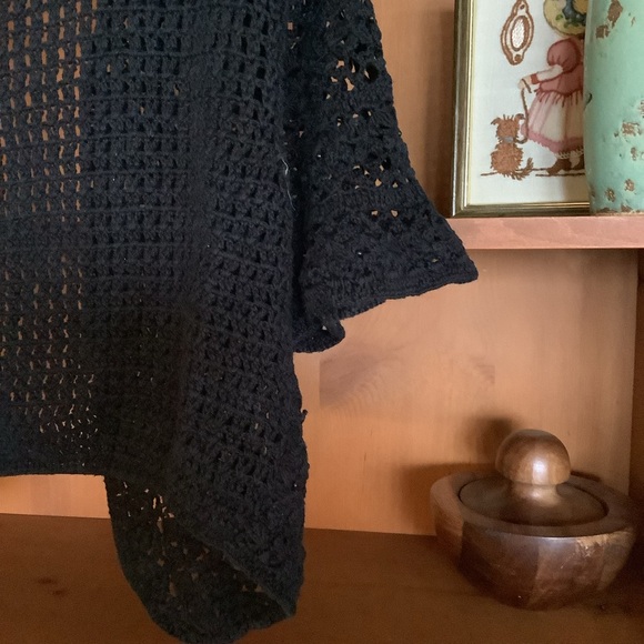 Vintage Y2K Papillion Crochet & Bead Detail Cropped Open Cardigan Shrug Size XL - Picture 5 of 9